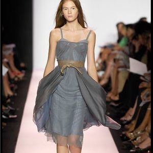 BCBG maxazria runway ash purple gray blue dress